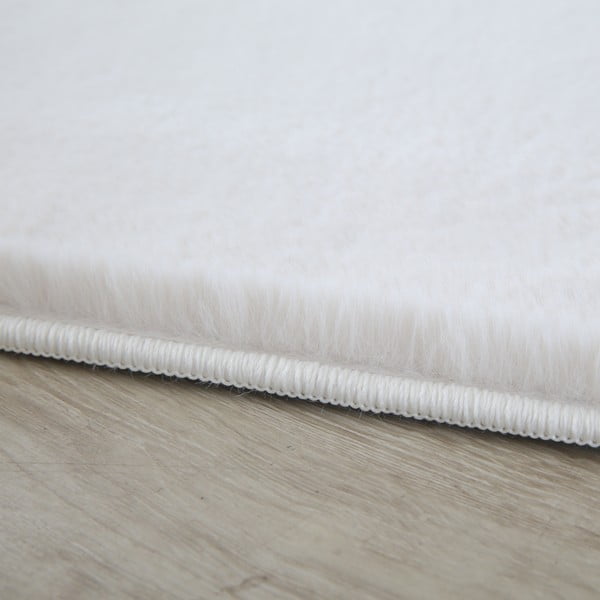 Cremefarbener, waschbarer, runder Teppich, Ø 120 cm Pouffy - Ayyildiz Carpets-image-2