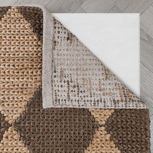 Brauner/naturfarbener, handgewebter Teppich mit Juteanteil, 160 × 230 cm Effie Diamond - Flair Rugs-image-4