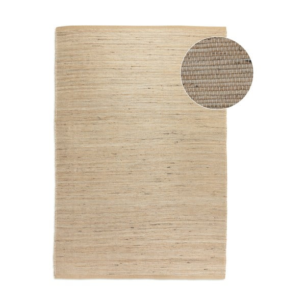 Beiger, beidseitig nutzbarer, handgewebter Teppich mit Juteanteil, 120 x 170 cm Handloom - Hanse Home