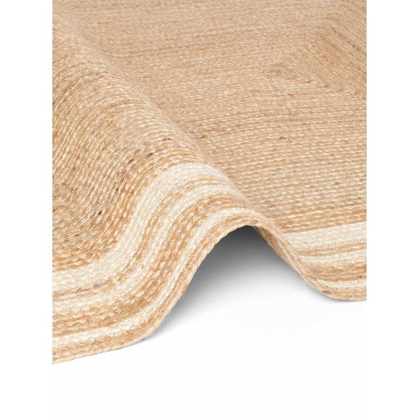 Cremefarben/in Naturfarbe, beidseitig nutzbar/handgewebter Jute-Teppich, 120 x 170 cm Looma - Hanse Home-image-3
