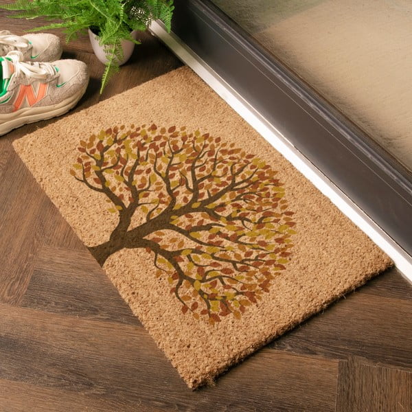 Fußmatte aus Kokosfasern, 40 x 60 cm Autumnal Tree of Life - Artsy Doormats-image-1