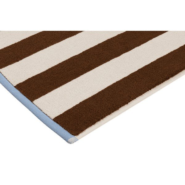 Braun/cremefarbene Badvorlage aus Stoff, 50 x 80 cm Gobo - noo.ma-image-3
