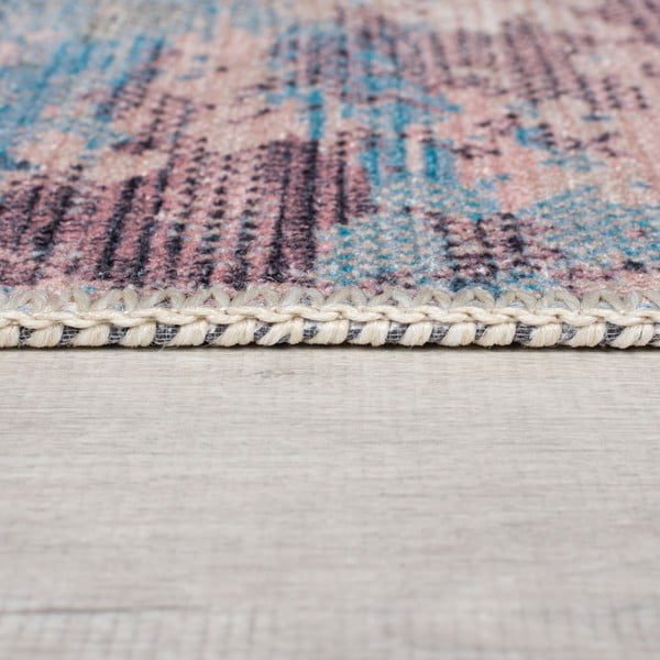 Blau-violetter, waschbarer Läufer mit einem Anteil an recycelten Fasern, 60 x 230 cm Reid - Flair Rugs-image-4