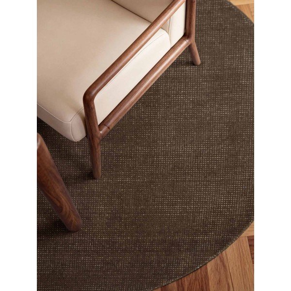 Brauner, handgewebter, runder Wollteppich, Durchmesser 160 cm Greenwich - Ted Baker-image-2