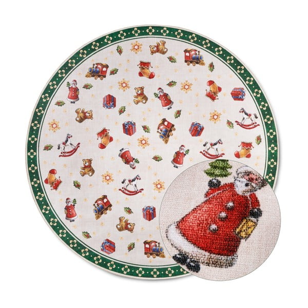 Grüner, runder Teppich mit Weihnachtsmotiv, Ø 150 cm Toy's Delight Green Christmas - Villeroy&Boch