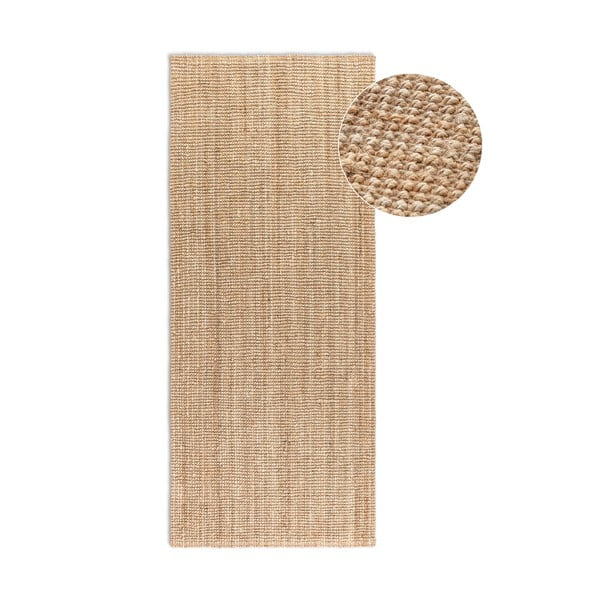 Jute-Läufer in Naturfarbe, 80 x 200 cm Bouclé - Hanse Home