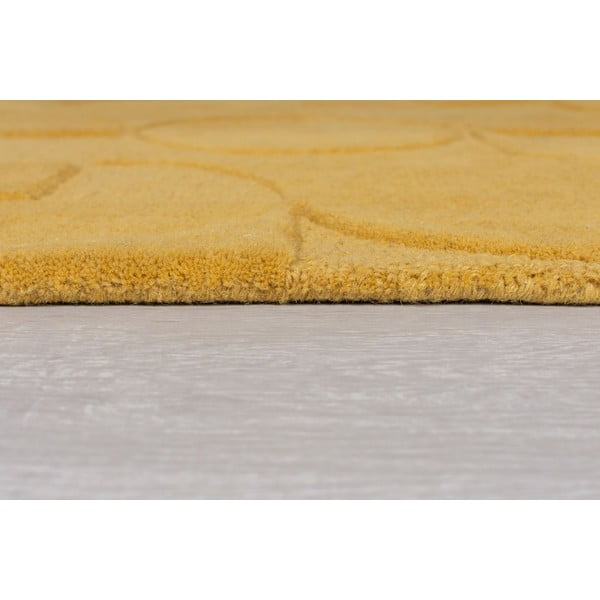 Ockergelber Wollteppich (Läufer) 60 x 230 cm Gigi - Flair Rugs-image-3