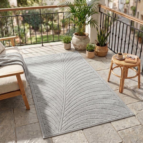 Teppich für den Innen- und Außenbereich in Silber, 80 x 150 cm Nova 1204 - Ayyildiz Carpets-image-1