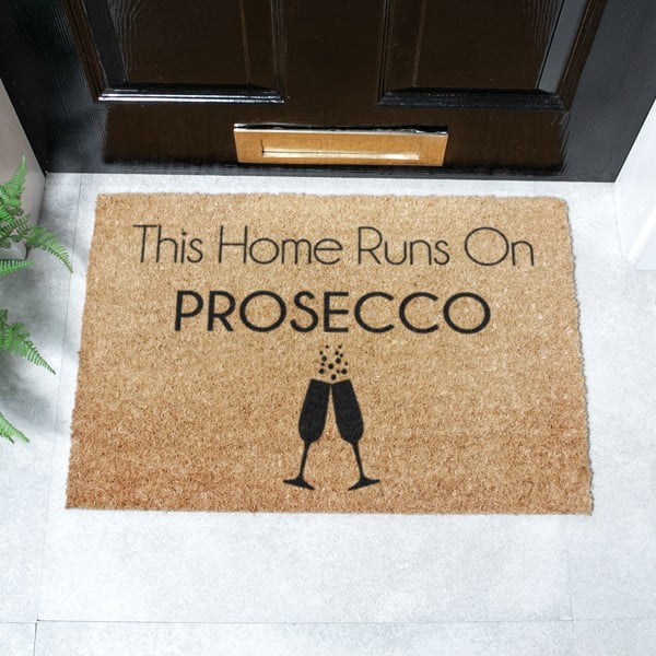Fußmatte aus Kokosfasern, 40 × 60 cm This Home Runs On Prosecco - Artsy Doormats-image-2