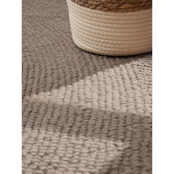 Taupefarbener, handgewebter Wollteppich, 160 x 230 cm Calmio - Hanse Home-image-4