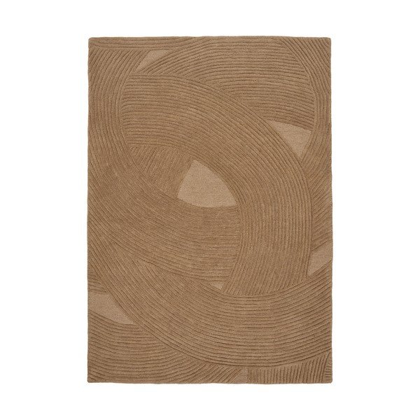 Handgewebter Wollteppich in einem dunklen Naturton, 200 x 300 cm Pune - House Nordic