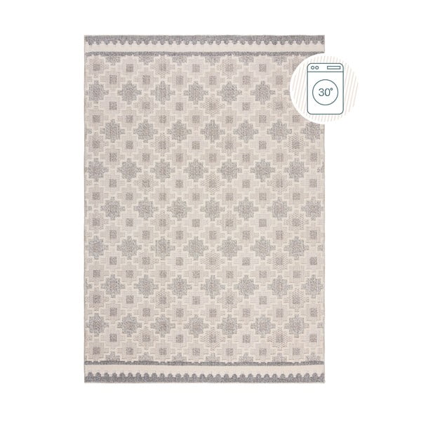 Grau-beiger, waschbarer Teppich, 155 × 230 cm Graysen - Flair Rugs