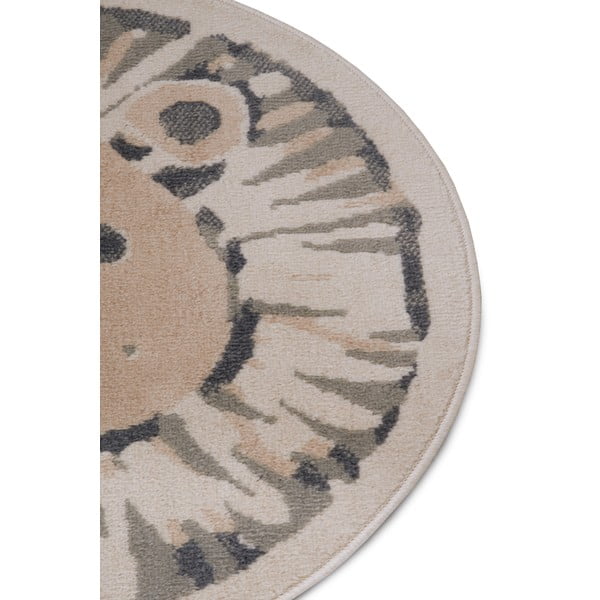 Beiger Kinderteppich, Durchmesser 100 cm Lion - Hanse Home-image-1