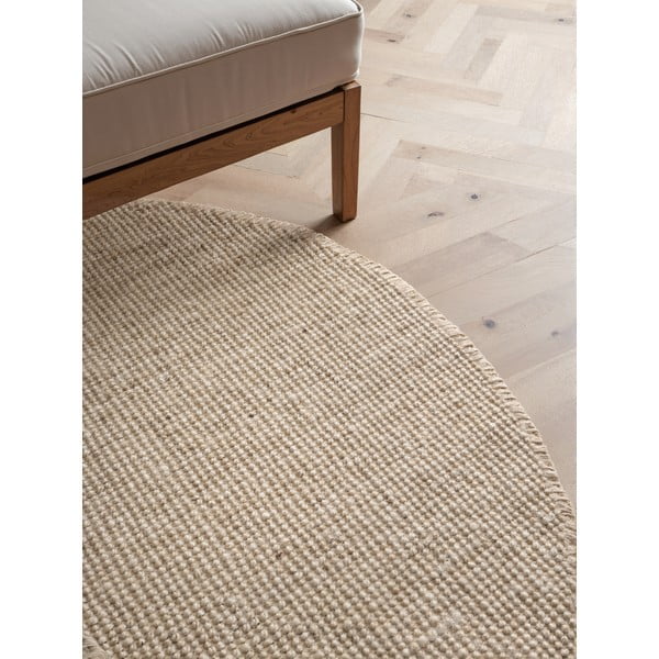 Cremefarbener, runder Jute-Teppich, Durchmesser 200 cm Bouclé Jaipur - Hanse Home-image-2