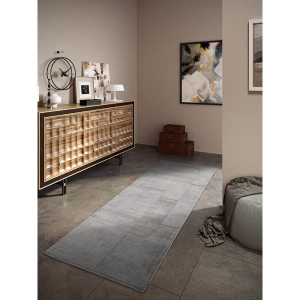 Grauer, handgewebter Wollläufer, 80 x 250 cm Charlotte - Villeroy&Boch-image-1