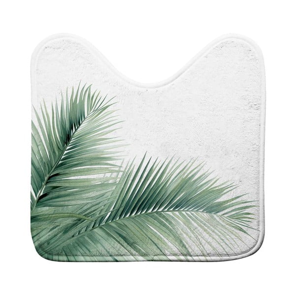 Weiß/grüne Badezimmermatte für das WC, 45 x 45 cm Havane - douceur d'intérieur