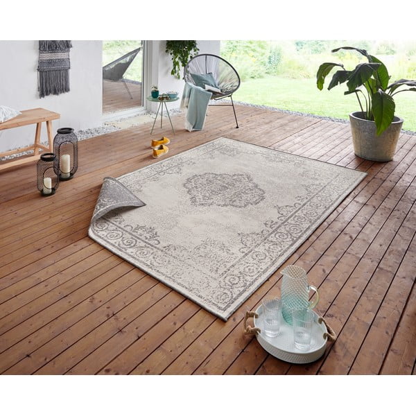Grauer/beige Teppich für Innen- und Außenbereiche 80x150 cm Cebu – Hanse Home-image-1