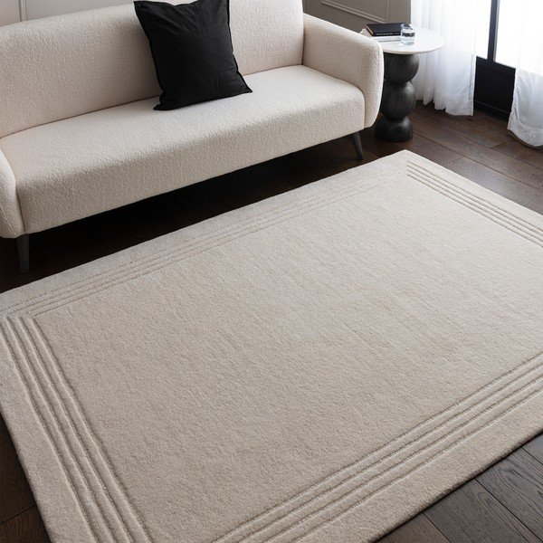 Handgewebter Wollteppich in Elfenbeinfarbe, 120 x 170 cm Orlo Ivory - Asiatic Carpets-image-1