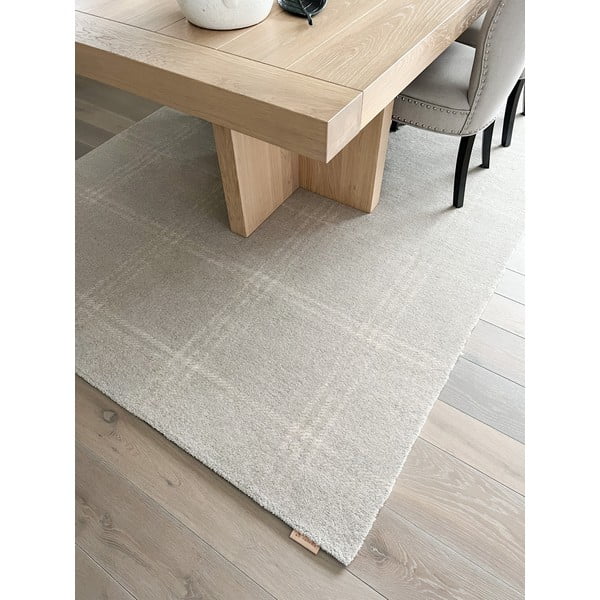 Cremefarbener Wollteppich, 200 × 300 cm Calisia M Grid Prime - Agnella-image-3