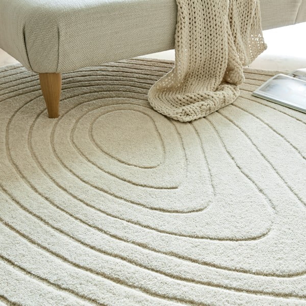 Beiger Wollteppich, 200 × 290 cm Puddle Wool - Flair Rugs-image-2