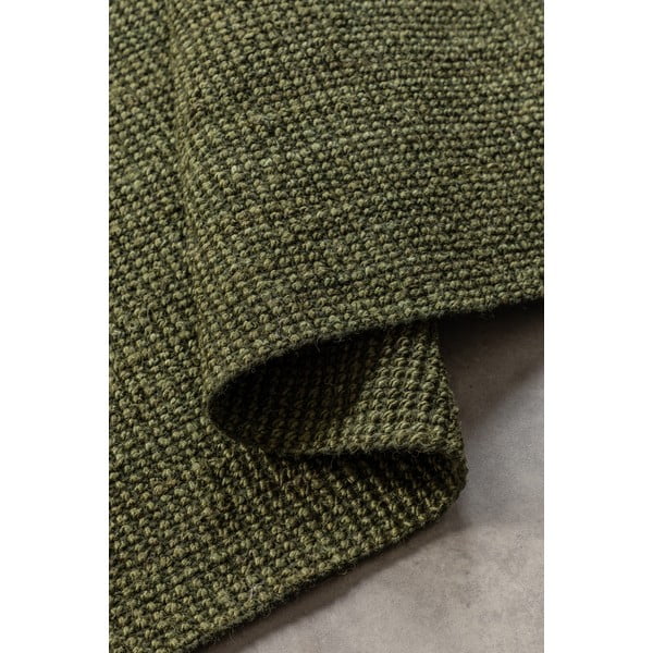 Khaki-farbener Jute-Teppich, 190 × 280 cm Bouclé - Hanse Home-image-3