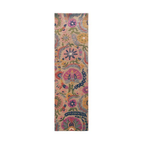 Handgewebter Läufer aus Wolle, 80 x 300 cm Amira Floral - Flair Rugs