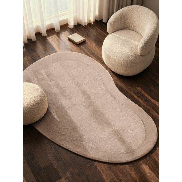 Beiger, handgewebter Teppich mit Wollanteil, 125 × 200 cm Organic Kivi Beige - Villeroy&Boch-image-1