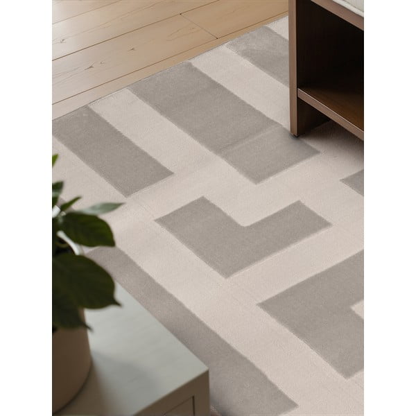 Grau-cremefarbener Teppich 120 × 170 cm Perles Onyx - Elle Decoration-image-3