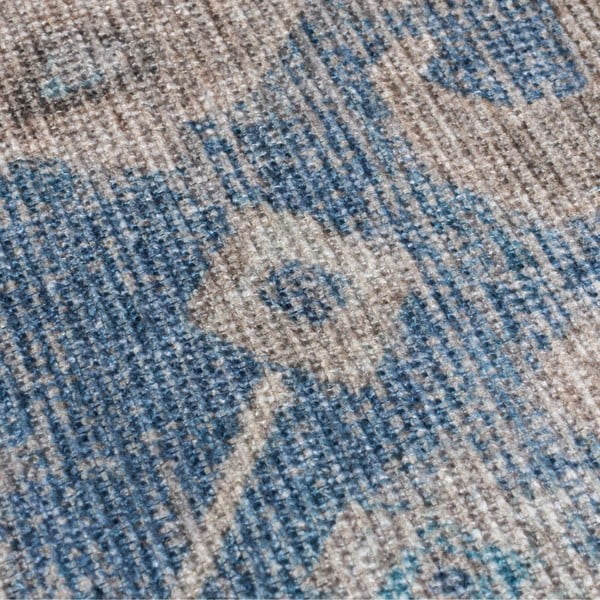 Blaue, waschbare Laufmatte 60 x 230 cm Orelia Global - Flair Rugs-image-3