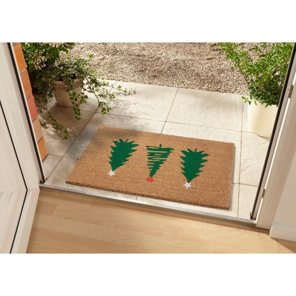 Fußmatte mit Weihnachtsmotiv, 45 × 75 cm Christmas Trees - Hanse Home-image-1