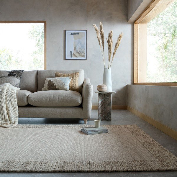 Handgewebter Teppich mit Wollanteil in Naturfarbe, 200 × 290 cm Rue - Flair Rugs-image-1