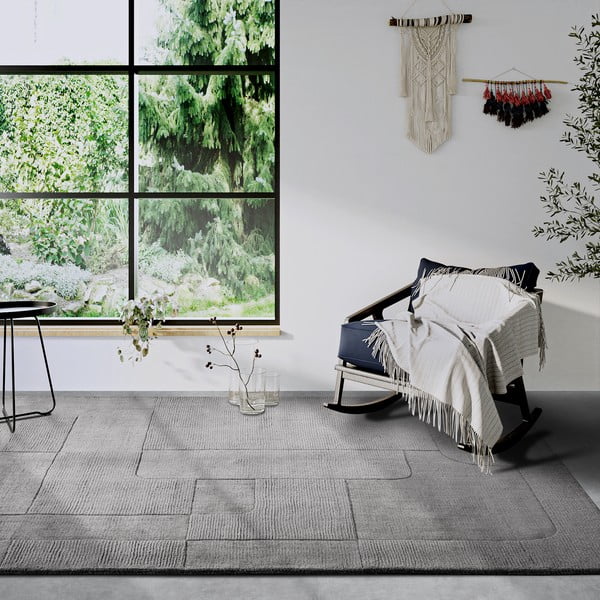 Grauer, handgewebter Wollteppich, 160 × 230 cm Charlotte - Villeroy&Boch-image-1