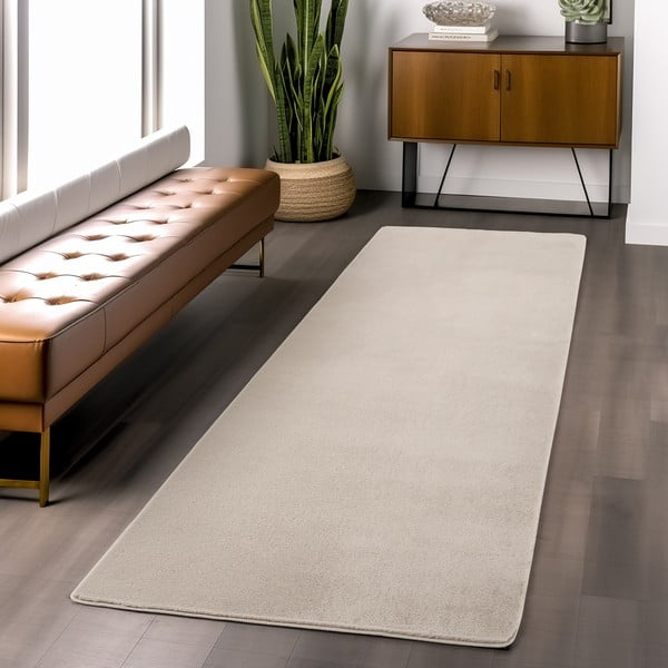Cremefarbener, waschbarer Läufer, 80 x 250 cm Joy 1400 - Ayyildiz Carpets-image-1