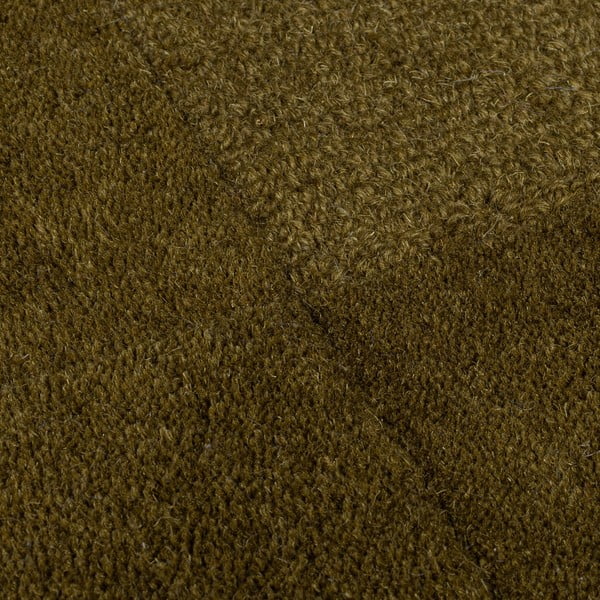 Khaki-farbiger, handgewebter Wollteppich, 120 x 170 cm Checkerboard - Flair Rugs-image-3