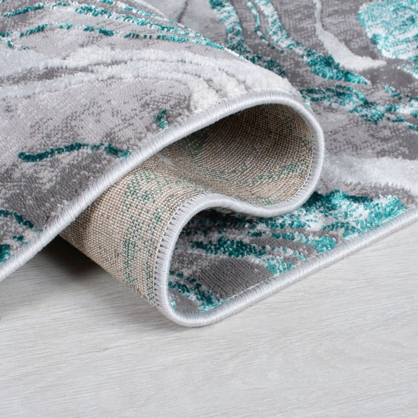 Grau-türkisfarbener Teppich, 240 × 340 cm Marbled - Flair Rugs-image-4