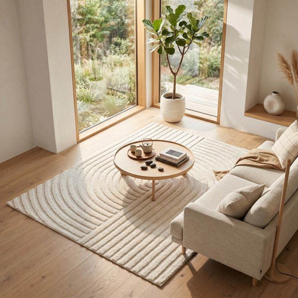 Cremefarbener Teppich 120 × 170 cm Serenity - ESTE-image-4