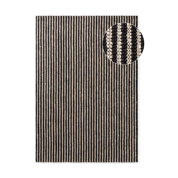 Schwarzer, handgewebter Jute-Teppich, 160 x 230 cm Harvest Ebony - Elle Decoration