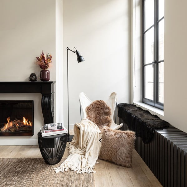 Schwarzes Kunstfell, 60 × 180 cm Lambskin - Tiseco Home Studio-image-2
