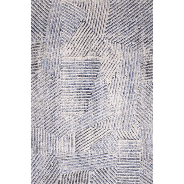 Hellblauer Wollteppich, 133 × 180 cm Strokes - Agnella