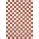 Cremefarbener/terrakottafarbener Teppich 120 x 170 cm Grida - ESTE
