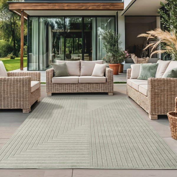 Grüner Teppich für den Innen- und Außenbereich, 160 × 230 cm Nova 1202 - Ayyildiz Carpets-image-1