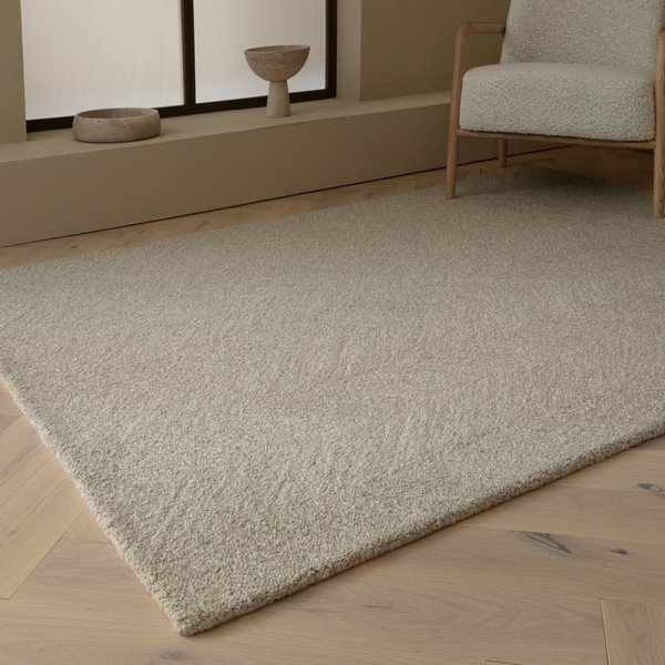Cremefarbener, handgewebter Teppich mit Wollanteil, 200 x 290 cm Theodore Chevron - Asiatic Carpets-image-1