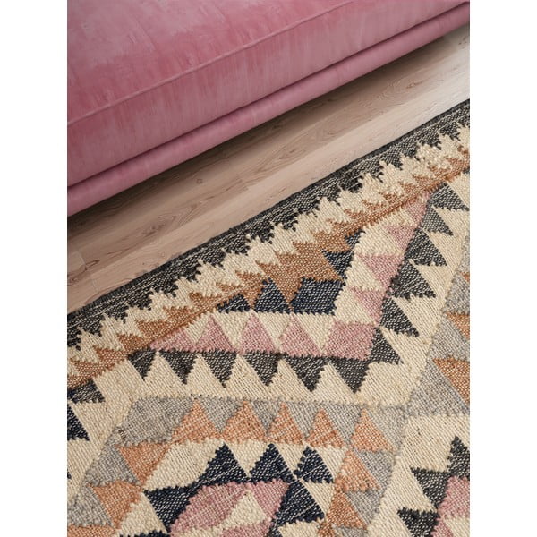 Grauer, handgewebter Jute-Läufer, 80 x 200 cm Roya Parsa - Elle Decoration-image-4