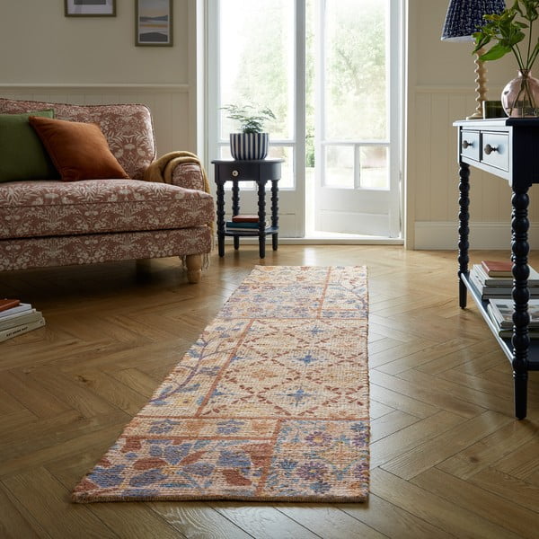 Handgewebter Läufer mit Juteanteil in Naturfarbe, 60 x 230 cm Taylor Patchwork - Flair Rugs-image-1