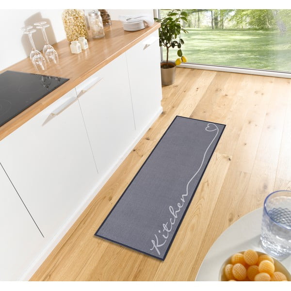 Grauer, waschbarer Läufer, 50 x 150 cm Cook & Clean - Hanse Home-image-1
