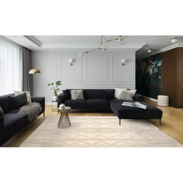Cremefarbener Wollteppich, 200 × 300 cm Colette - Agnella-image-1