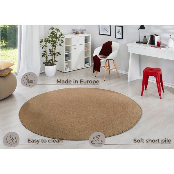 Brauner runder Teppich, Durchmesser 133 cm Fancy - Hanse Home-image-4