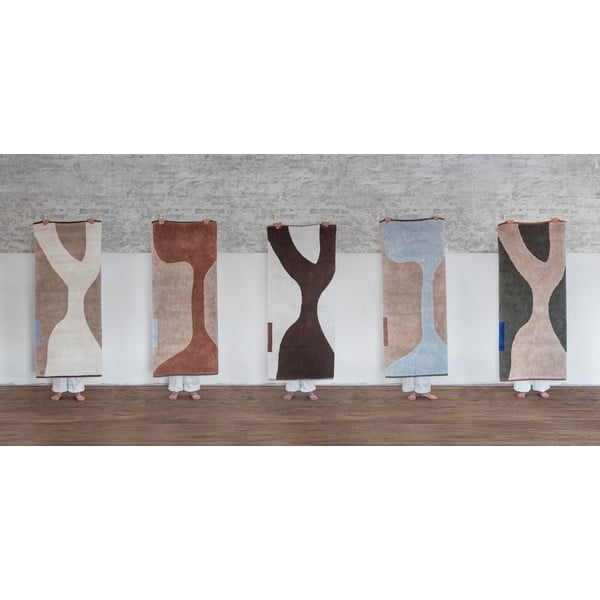 Weiß-beiger, waschbarer Baumwollteppich, 50 x 80 cm Figura - Mette Ditmer Denmark-image-4