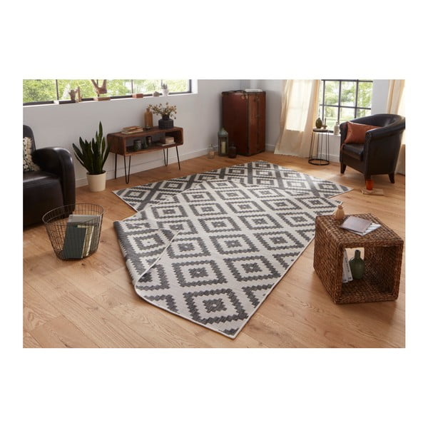 Weißer/grauer Teppich für Innen- und Außenbereiche 200x290 cm Malta – Hanse Home-image-3