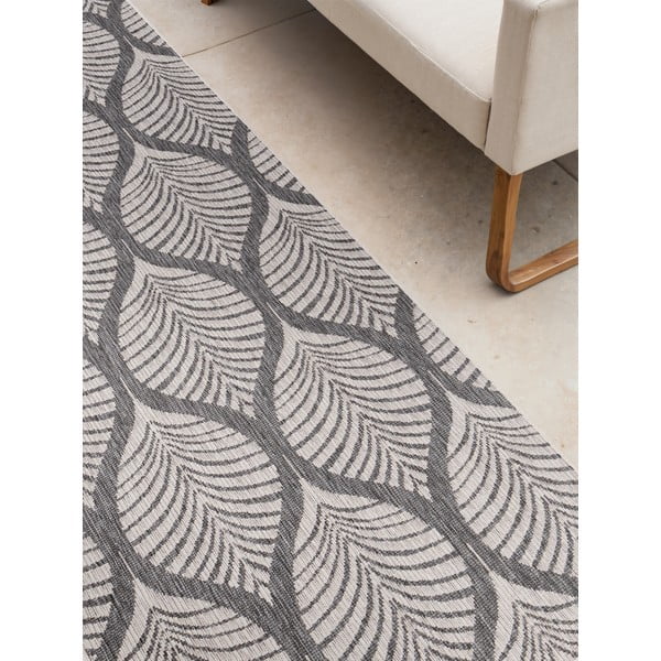 Laufmatte für drinnen und draußen in Grau und Elfenbein, 80 x 250 cm Duet Liora - Hanse Home-image-4